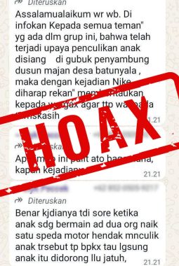 [HOAKS] Klaim Informasi Dugaan Penculikan Anak di Desa Batunyala Lombok Tengah   