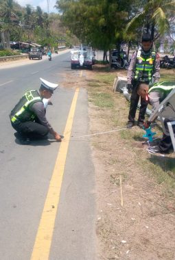 Polresta Loteng Olah TKP Lakalantas di Mandalika, Satu WNA Meninggal Dunia ‎